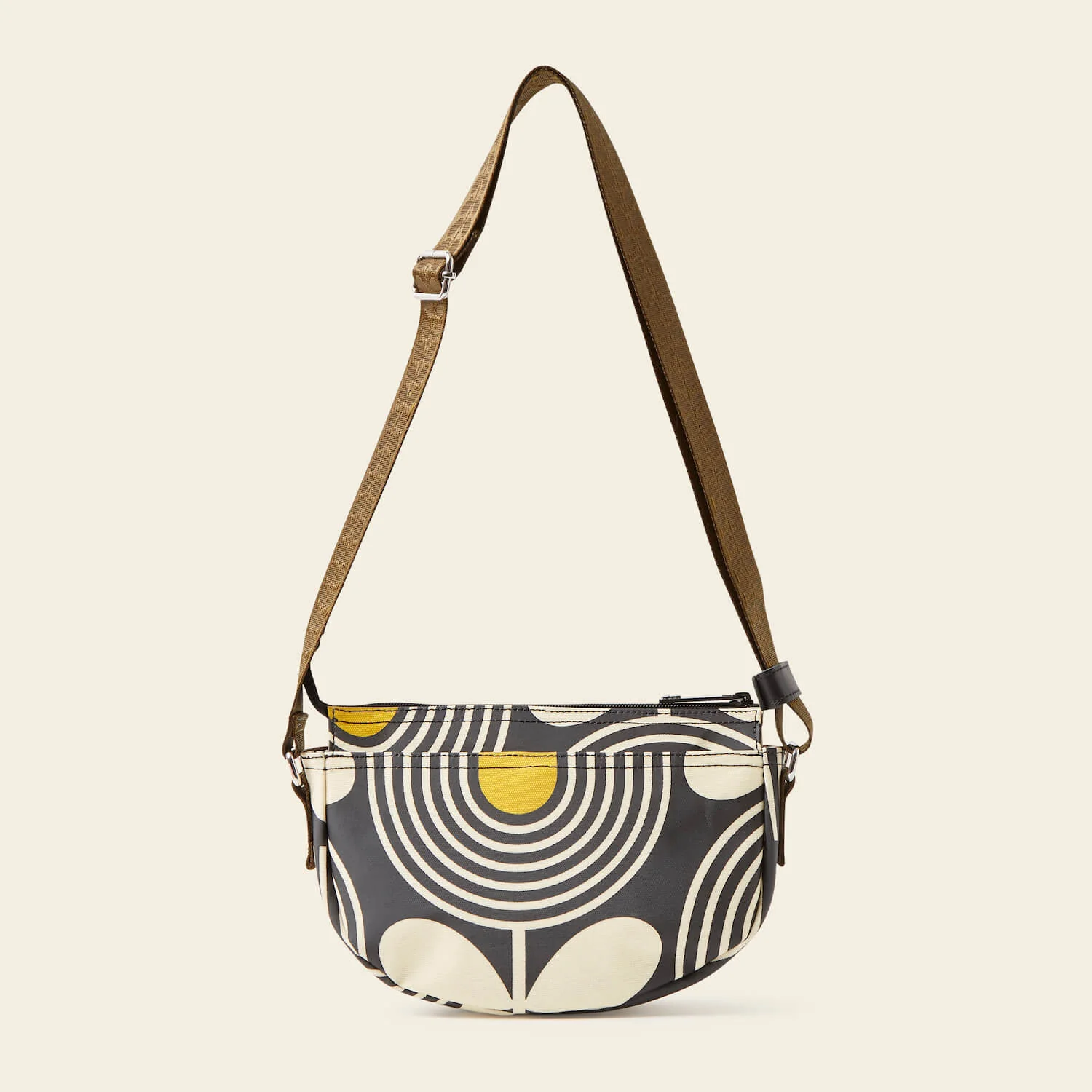 Mini Rounder Crossbody - Giant Striped Tulip Noir - Image 4