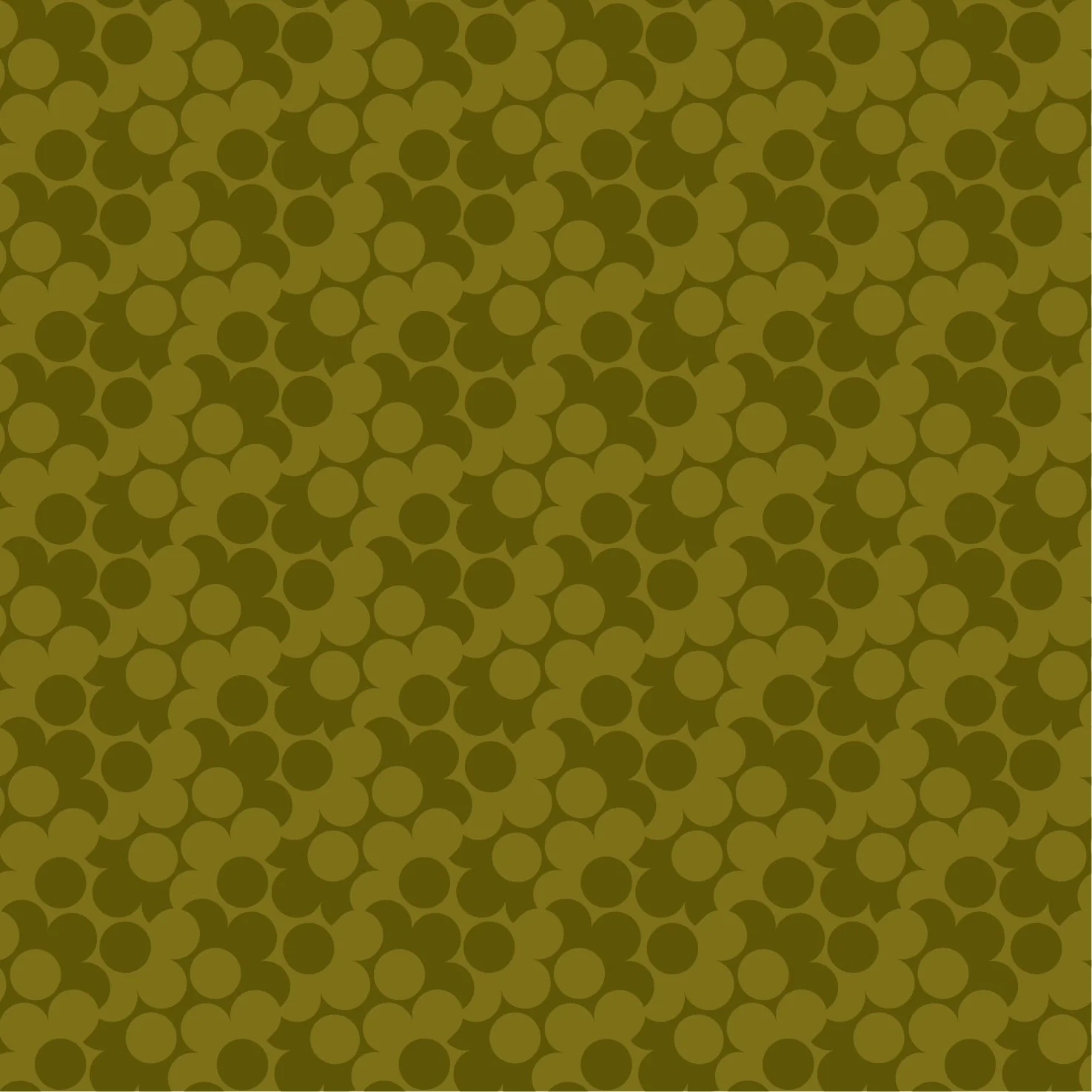 Puzzle Flower Olive Wallpaper - Image 2
