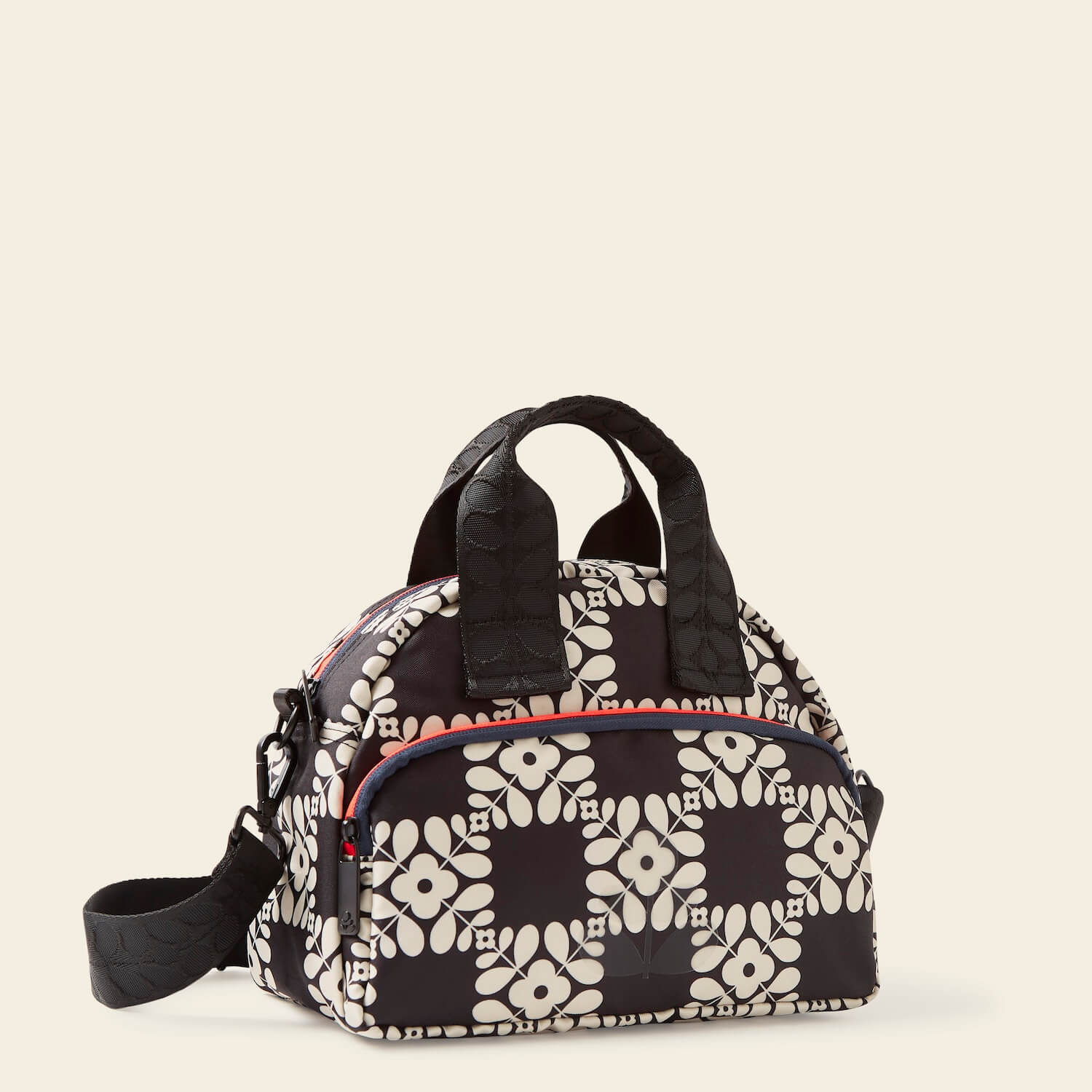 Radial Handbag - Lattice Flower Tile Onyx - Image 3