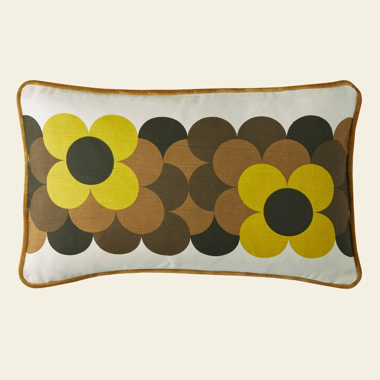 Retro Flower Stripe Cushion Bundle - Dune - Image 3