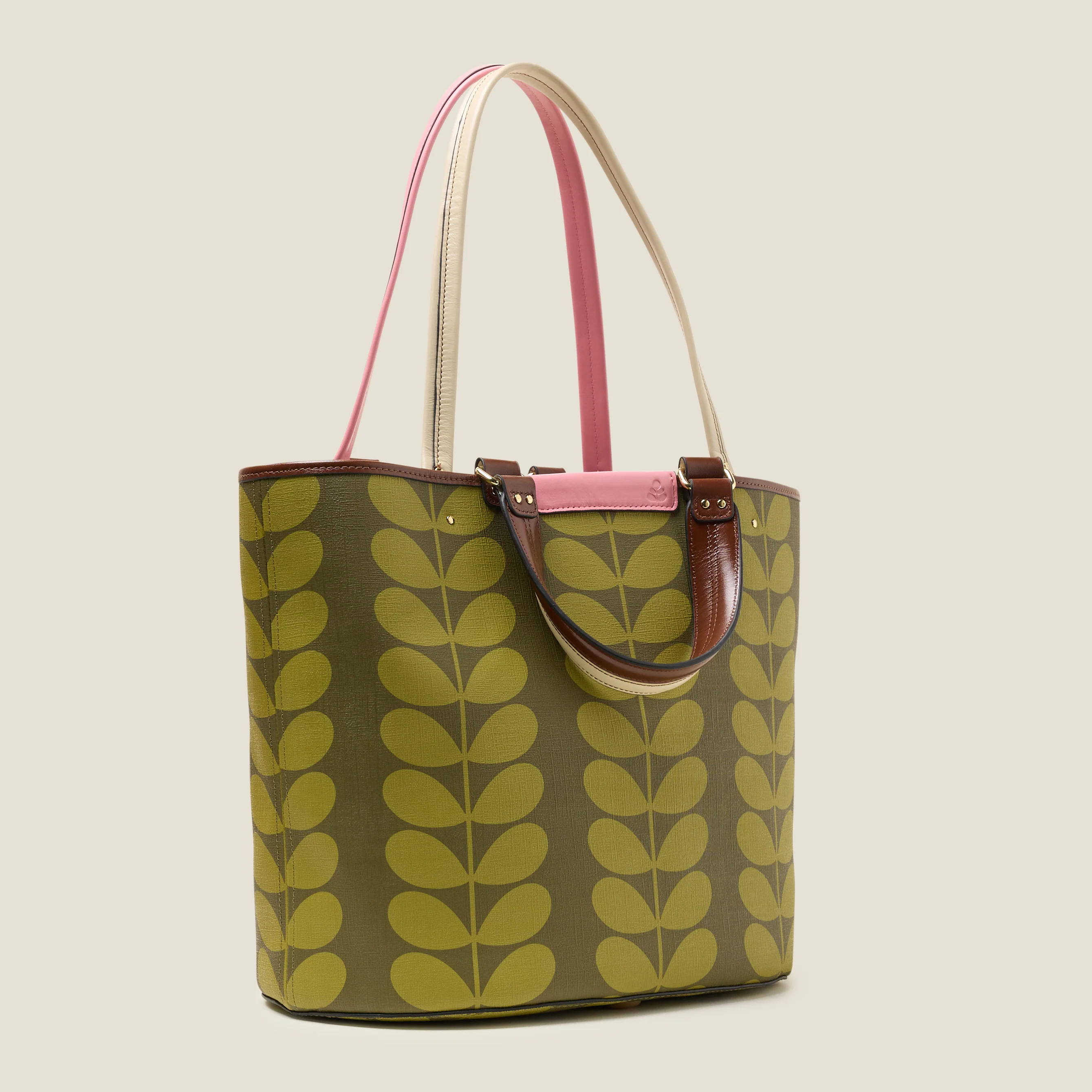 Smile Tote Bag - Solid Stem Olive - Image 3