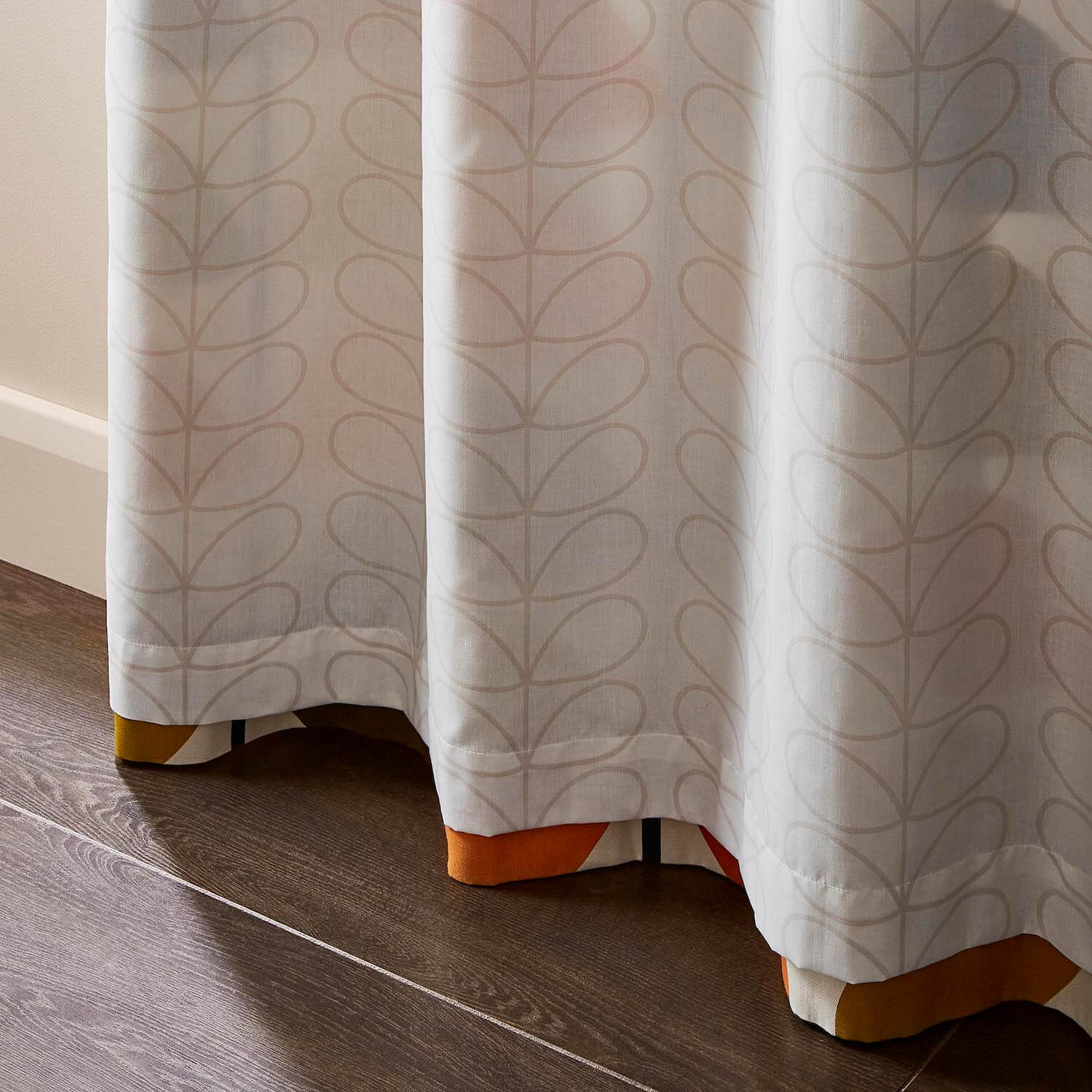 Solid Stem Lined Eyelet Curtains - Auburn - Image 3