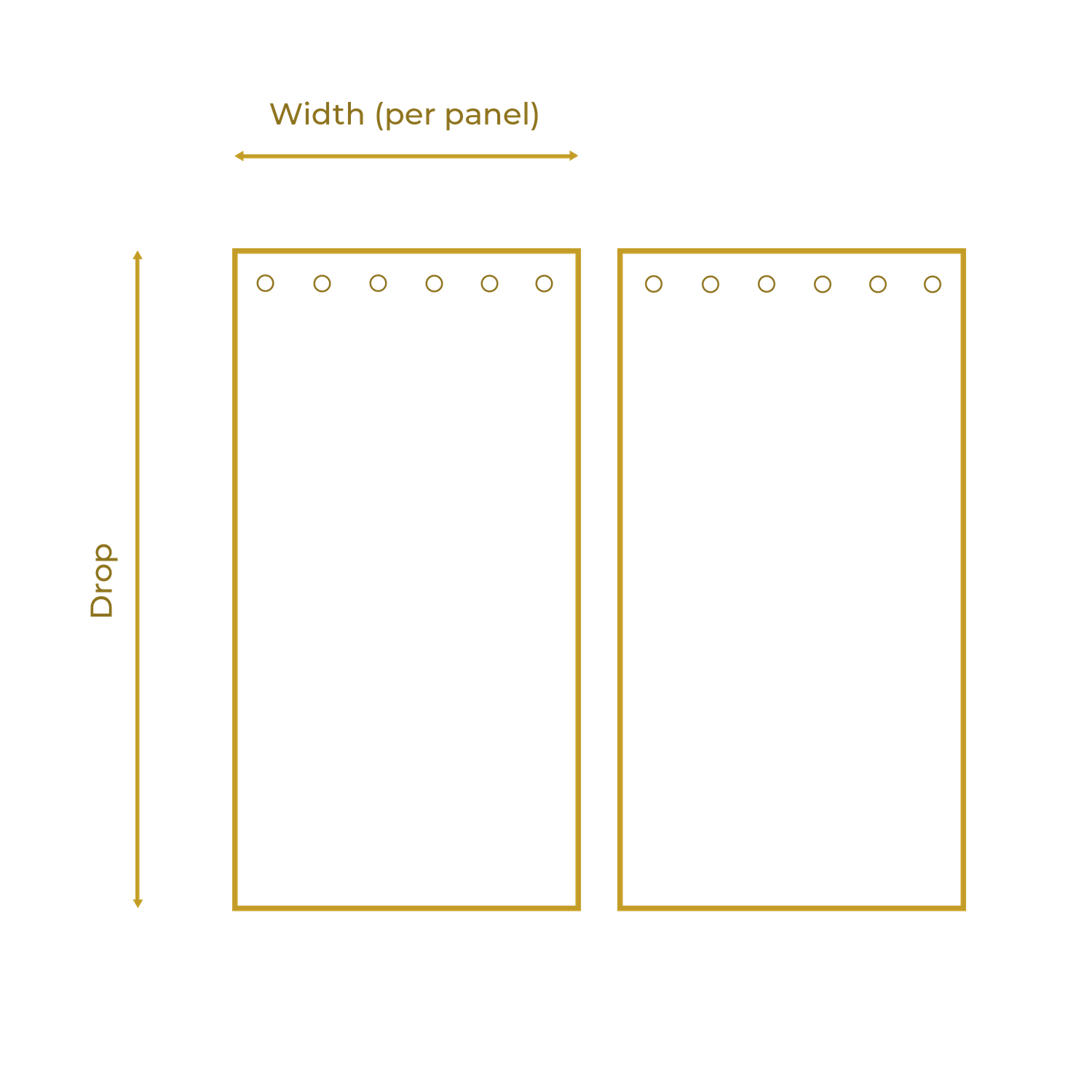 Trio Stem Ochre Curtains - Image 4