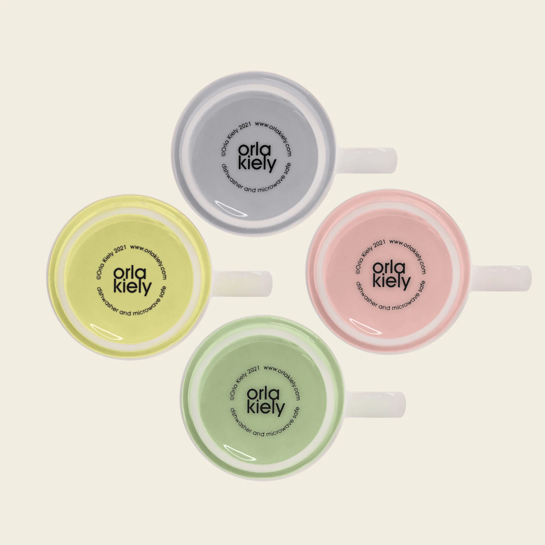 Stackable Large Mug Set of 4 - Block Flower - Image 6