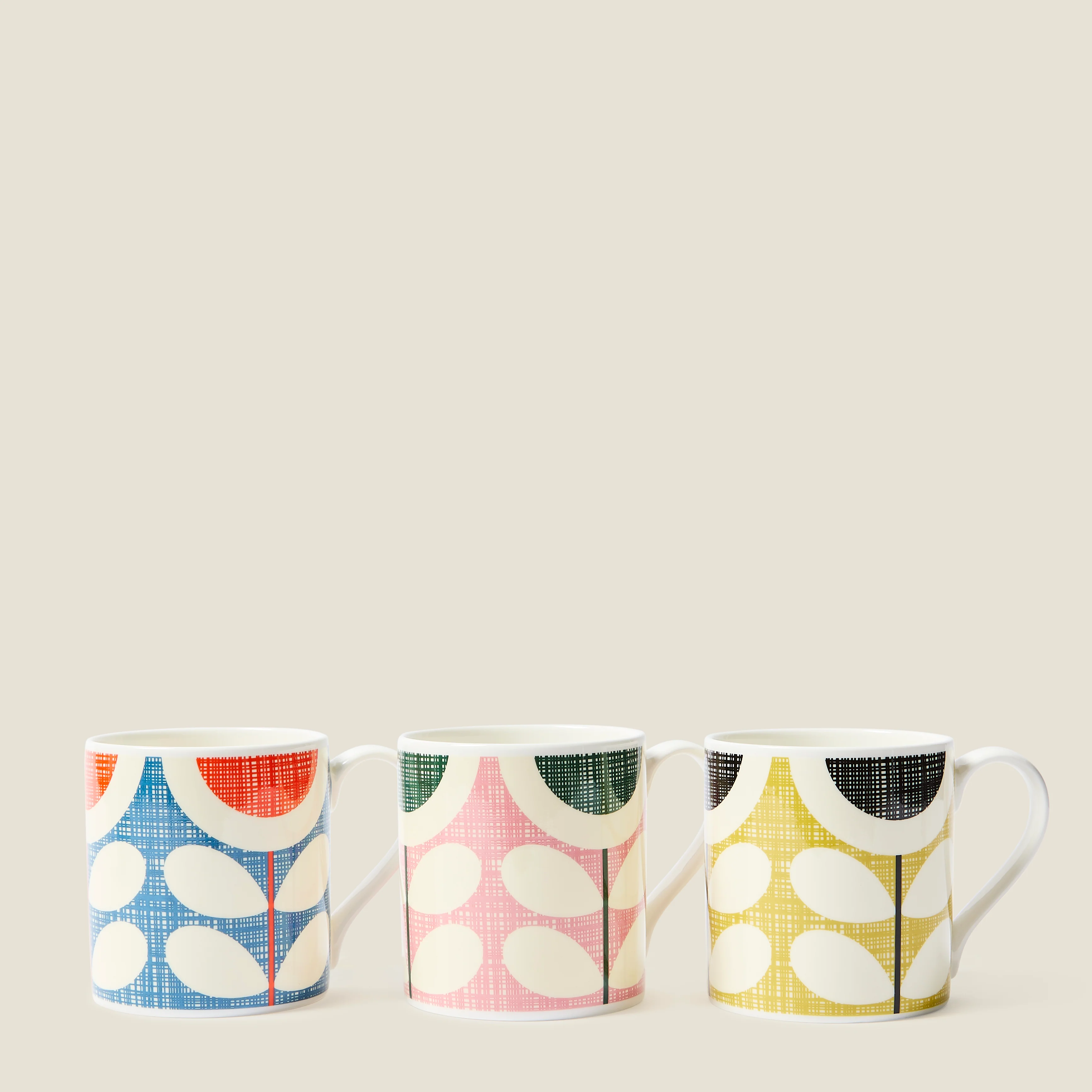 Large Mug Set of 3 - Scribble Sunflower - Image 2