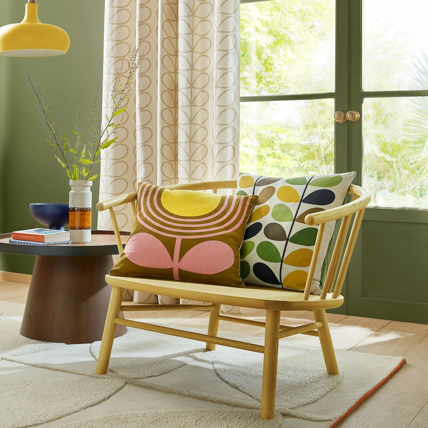 Striped Tulip Cushion - Pink Ochre - Image 2