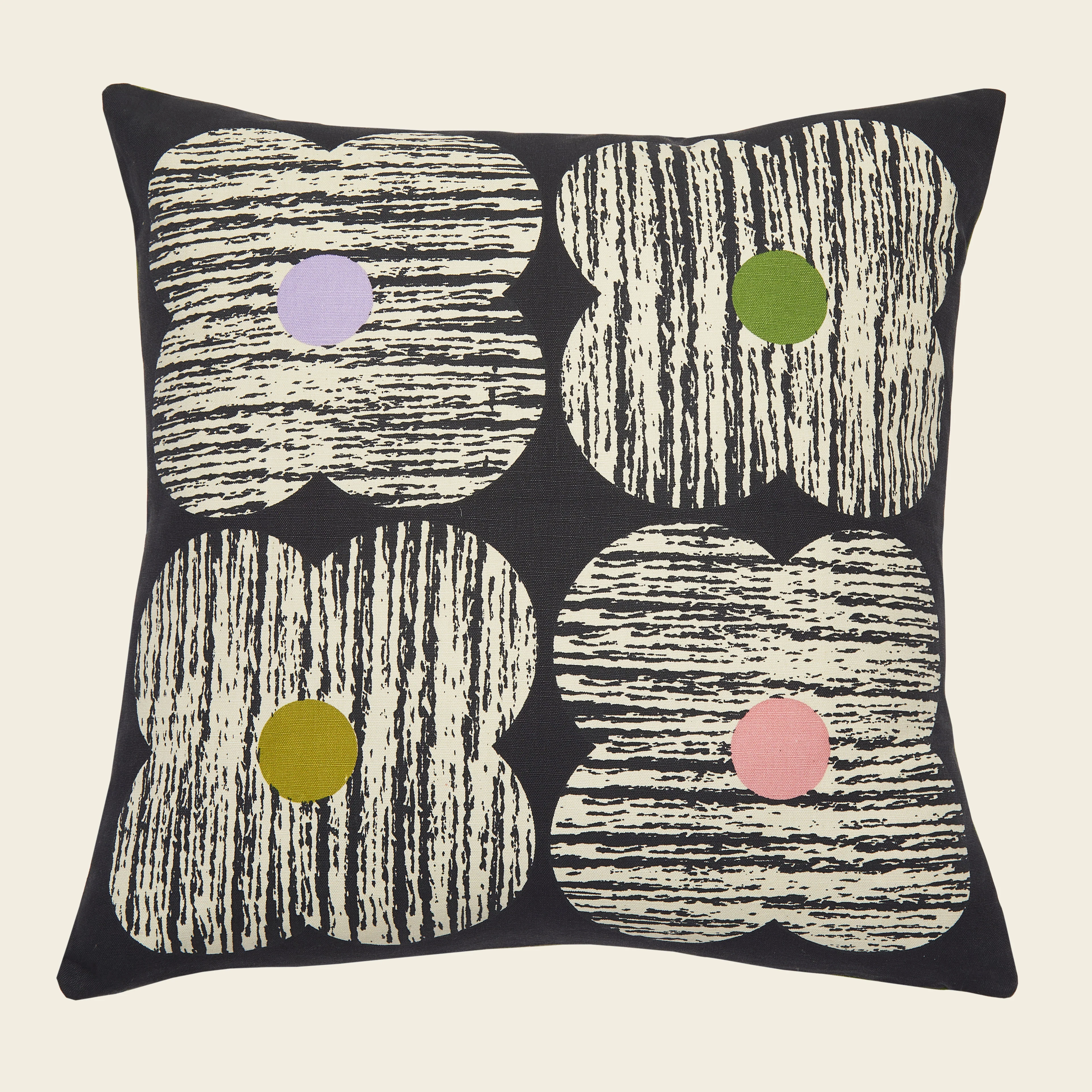Textured Flower Cushion - Slate - Image 2