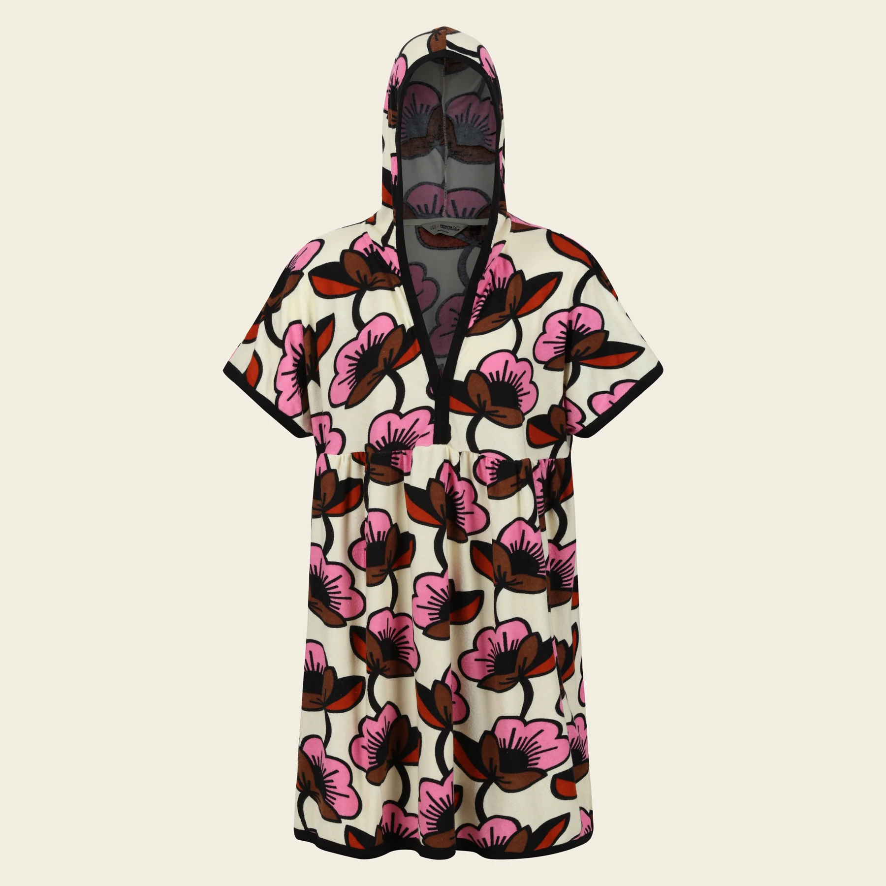 Towelling Dress Fuchsia - Image 3