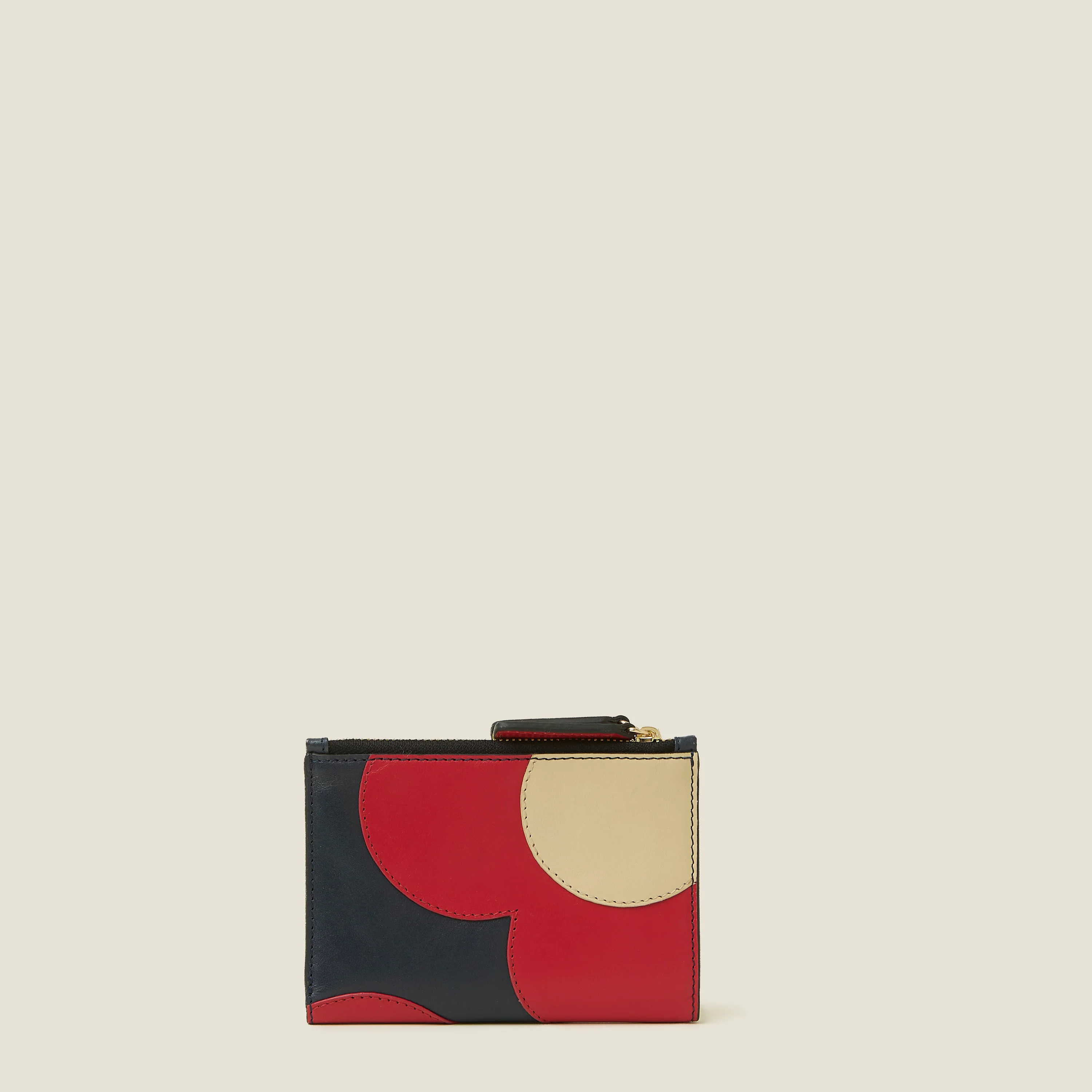Two Way Coin Purse - Spot Flower Navy - Image 3