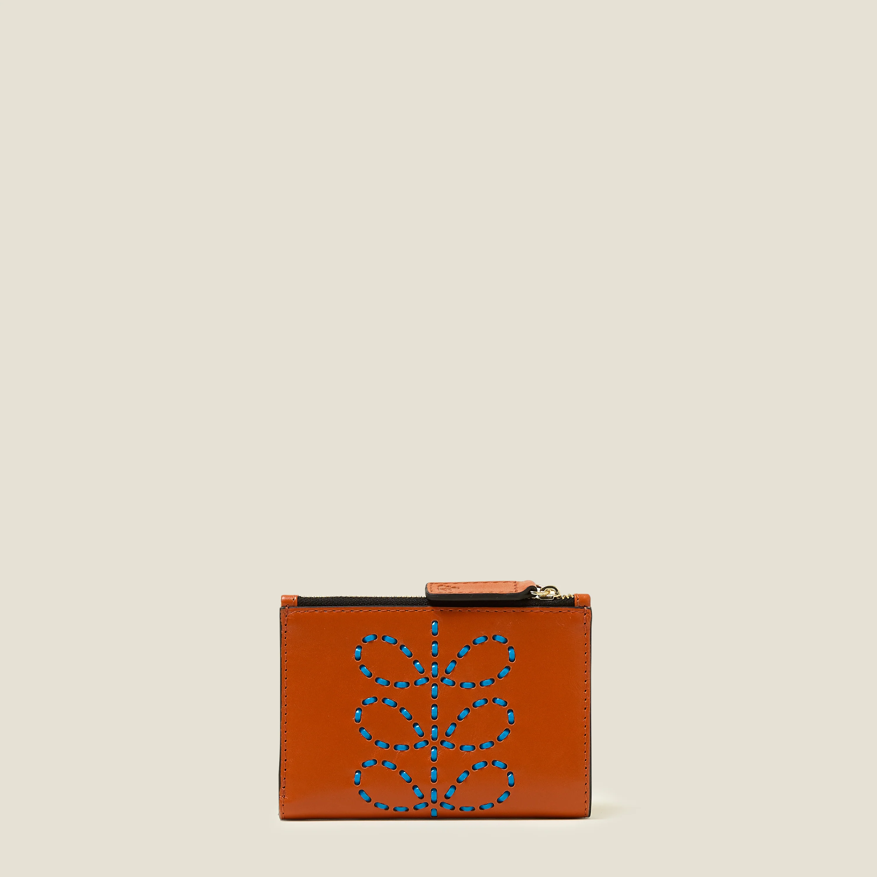Two Way Coin Purse - Whipstitch Stem Orange - Image 3