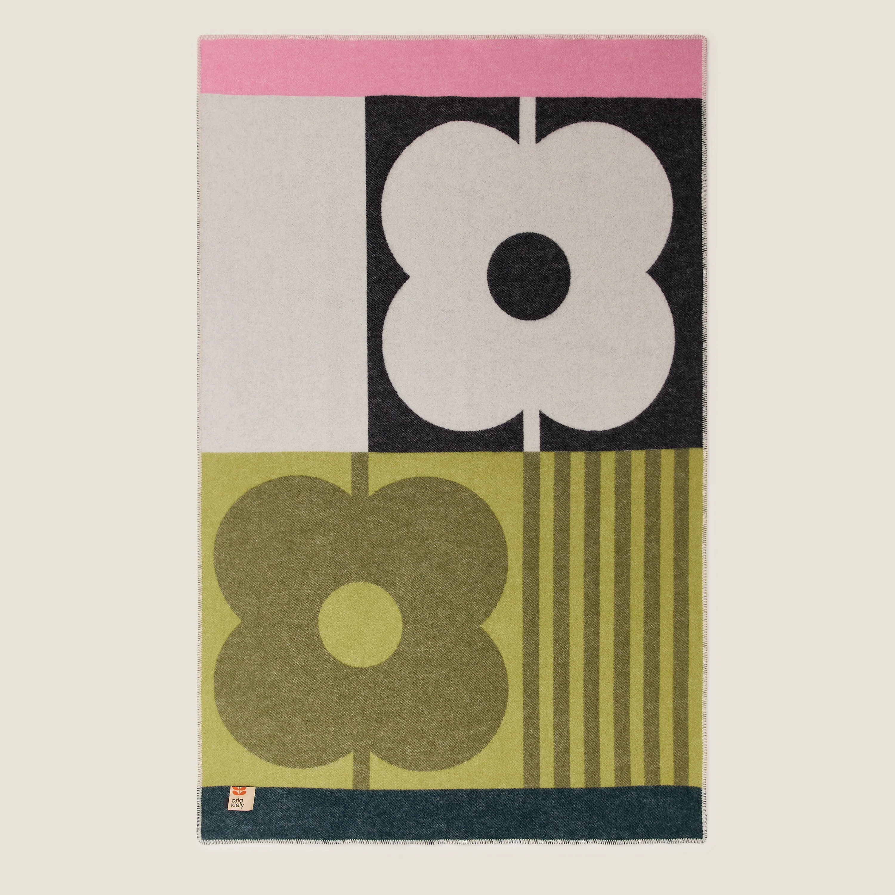 Wool Blanket - Abacus Flower Midnight Moss - Image 2